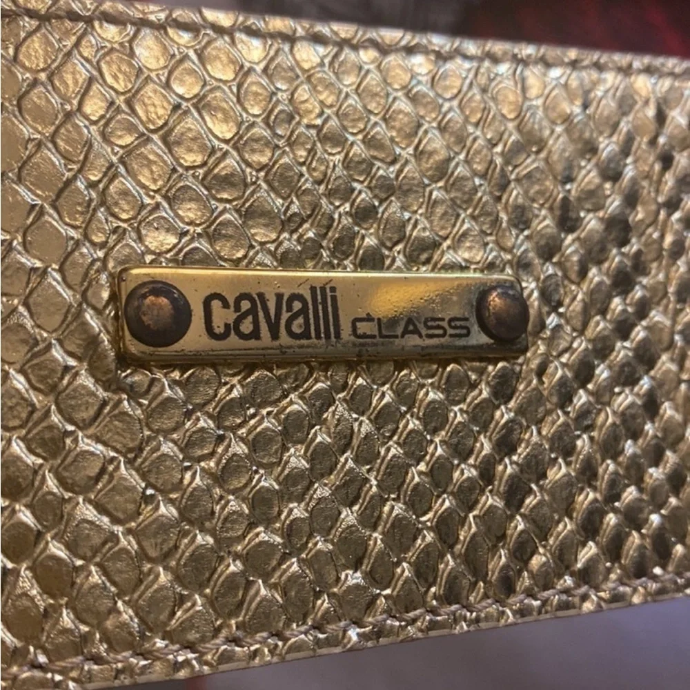 Roberto Cavalli Class NWOT limited edition Gold Belt fancy wide gold exclusive S